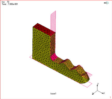 Figure 5.) 3D global remeshing of an elastomer.